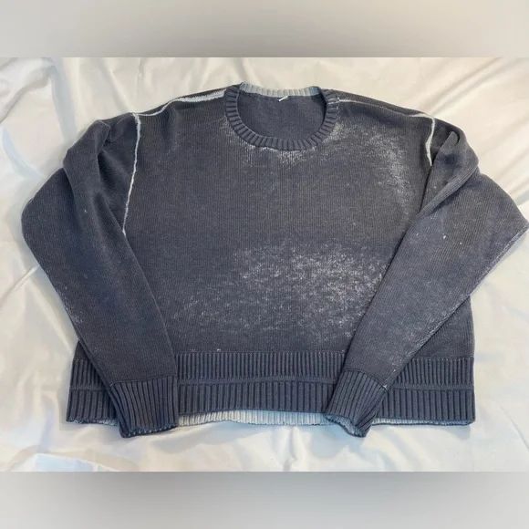 NWOT   Lululemon   Hazy Day Sweater  size 12  shadow blue/almost blue - Picture 7 of 13
